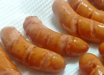 お弁当に揚げウインナー