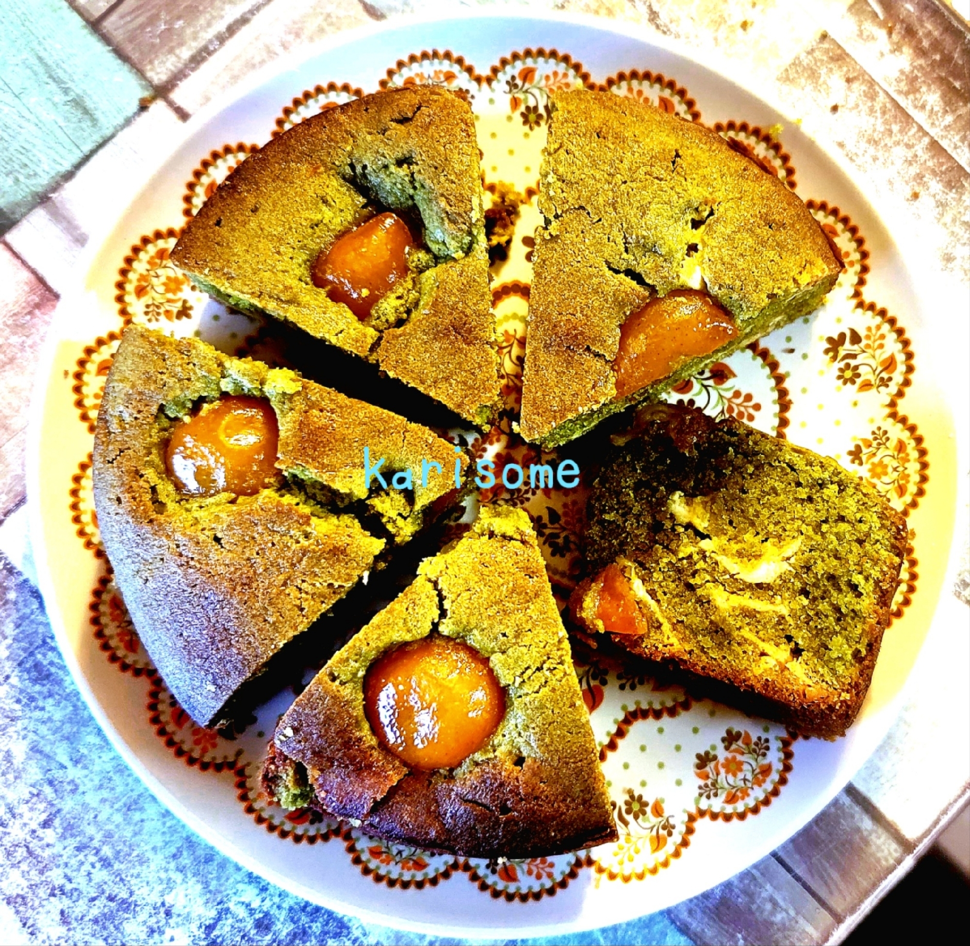金柑とホワイトチョコの抹茶パウンドケーキ♪♪