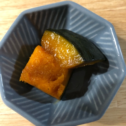 電子レンジで簡単(^^)子供が喜ぶカボチャの甘煮♪