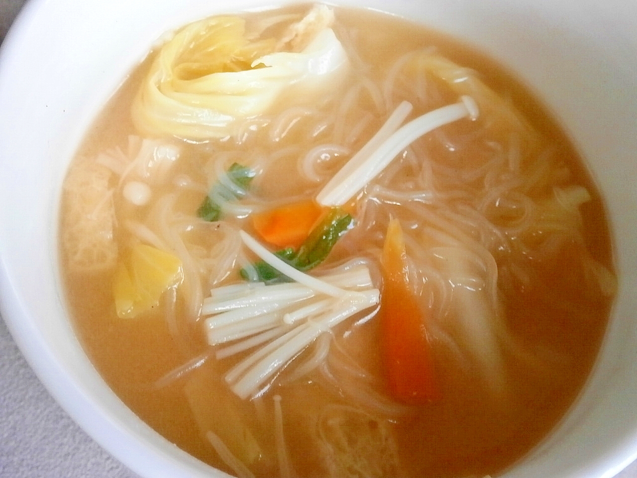 おいしくダイエット☆はるさめ味噌スープ☆