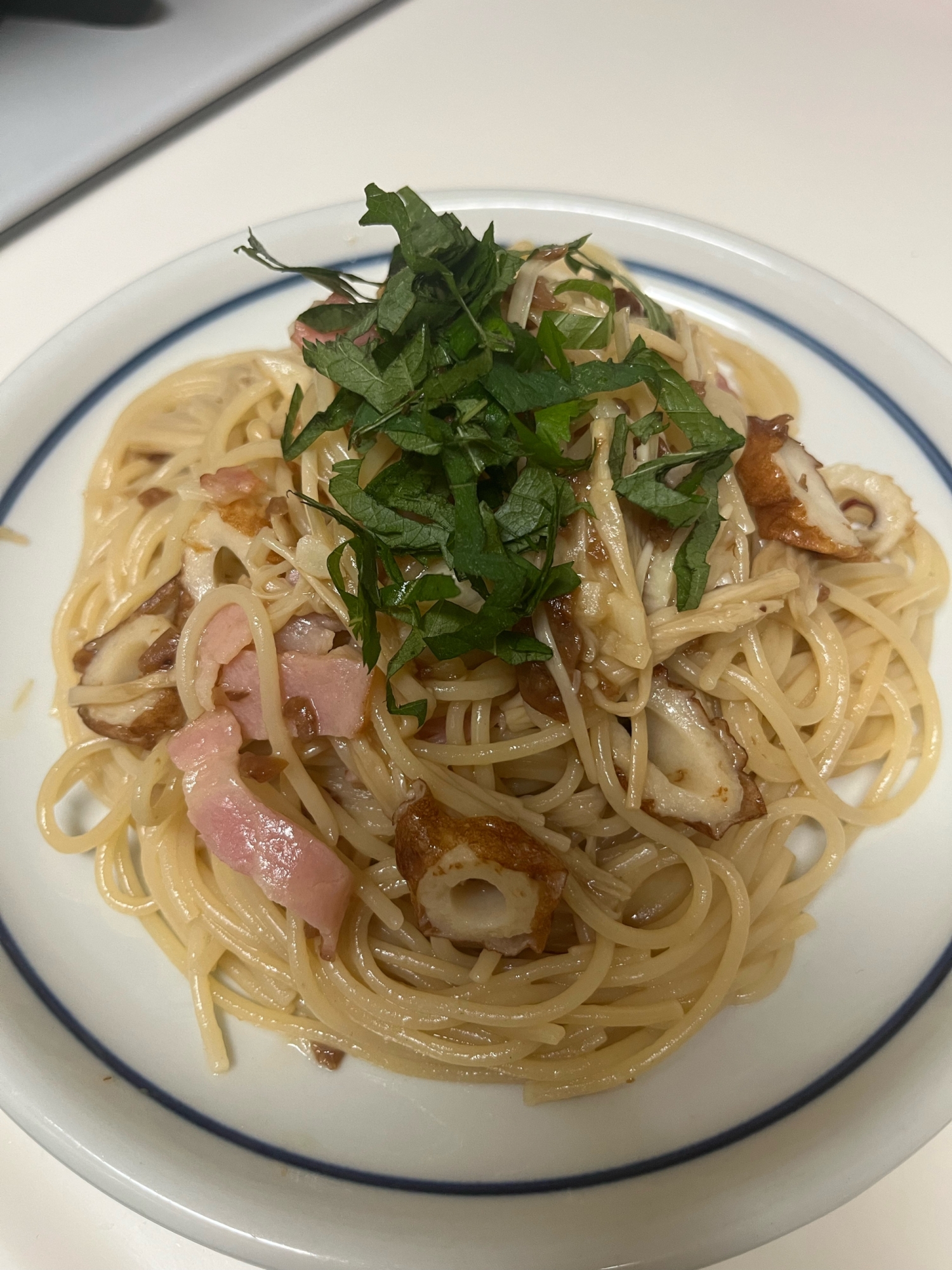 大葉と梅のさっぱりパスタ