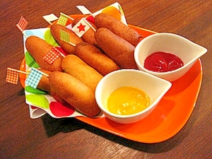 お弁当に パンケーキミックスで簡単ミニホットドック レシピ 作り方 By 楽天出店店舗 ウルトラミックス 楽天レシピ