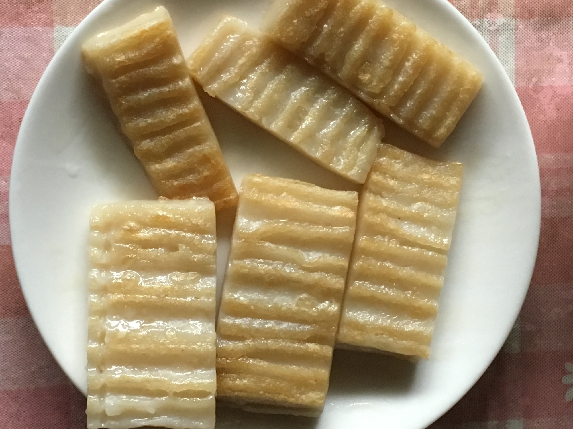 角麩（生麩）のごま油塩焼き