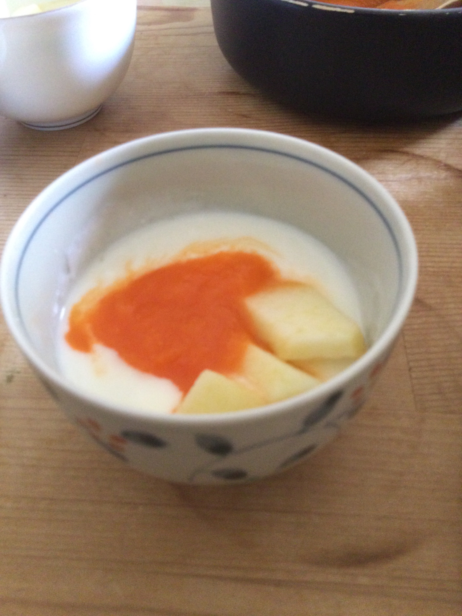 裏ごし人参りんごヨーグルト♪