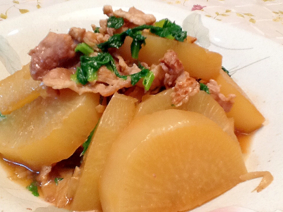 時短 柔らか フライパンで豚肉と大根の煮物 レシピ 作り方 By Hanako0766 楽天レシピ
