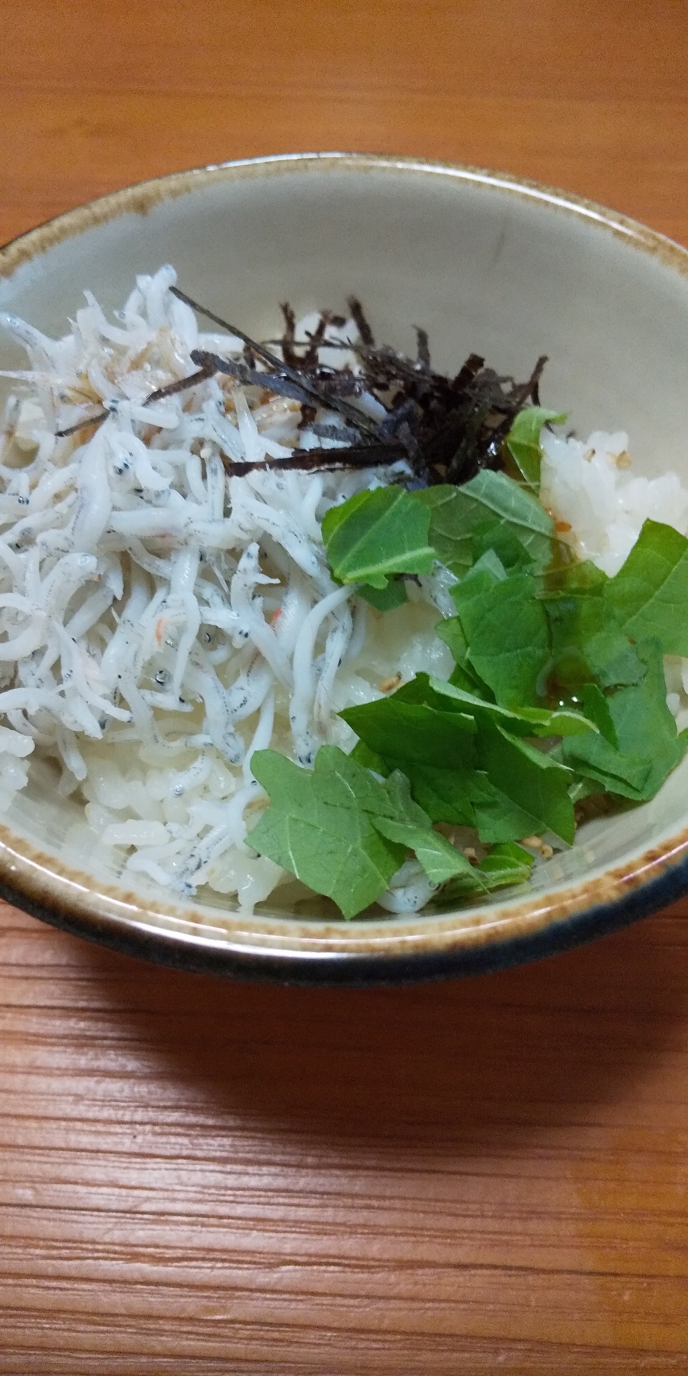 しらすと大葉ときざみ海苔de三色丼☆