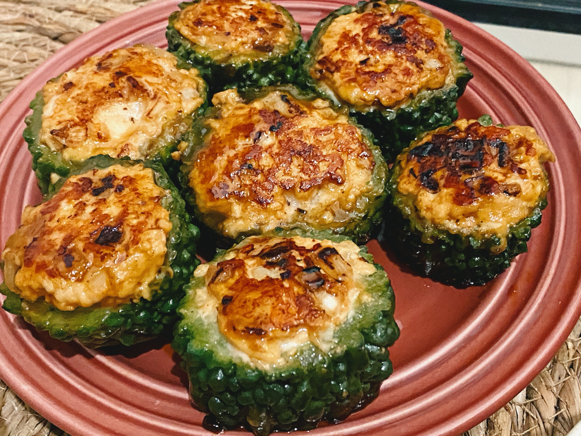 ◌｡˚⋆ ゴーヤの肉詰め ⋆˚｡◌