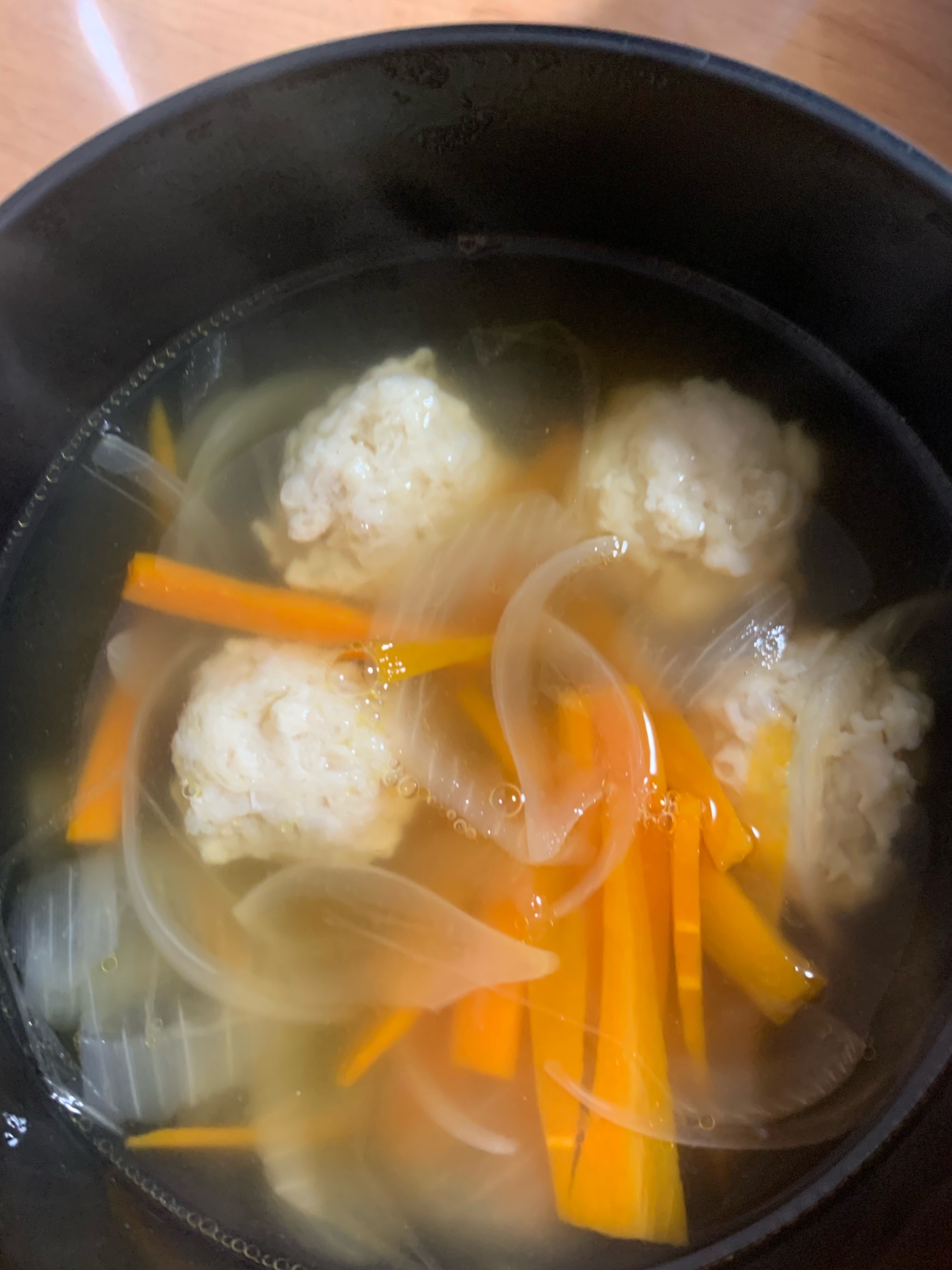 【超簡単】【我が家で大人気！】鶏団子と生姜スープ
