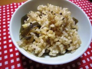 ショウガ風味の玄米ご飯