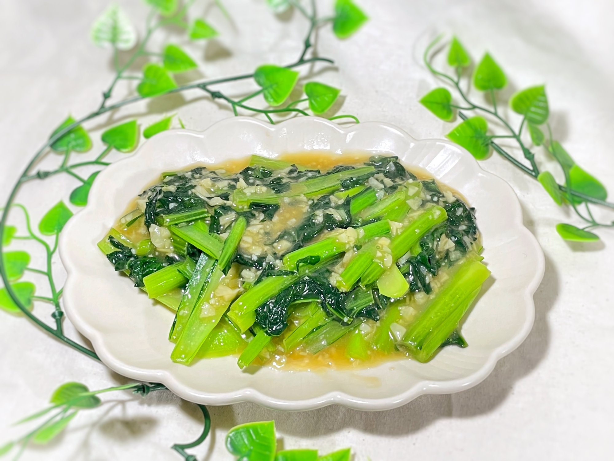 にんにくがたまらない♪青菜の炒め物