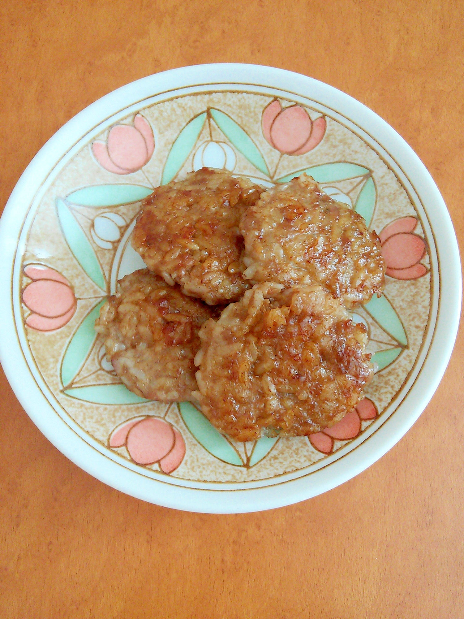 残りご飯アレンジ♪ひとくち照り焼きハンバーグ