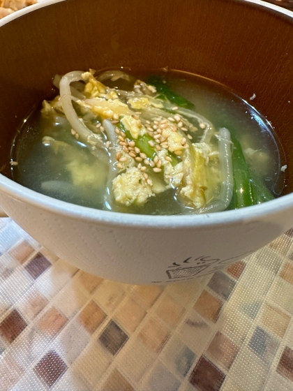 子供が幼稚園で育てた小松菜で作りました(*^^*)もぐもぐ食べられました( ˙༥˙ )♡