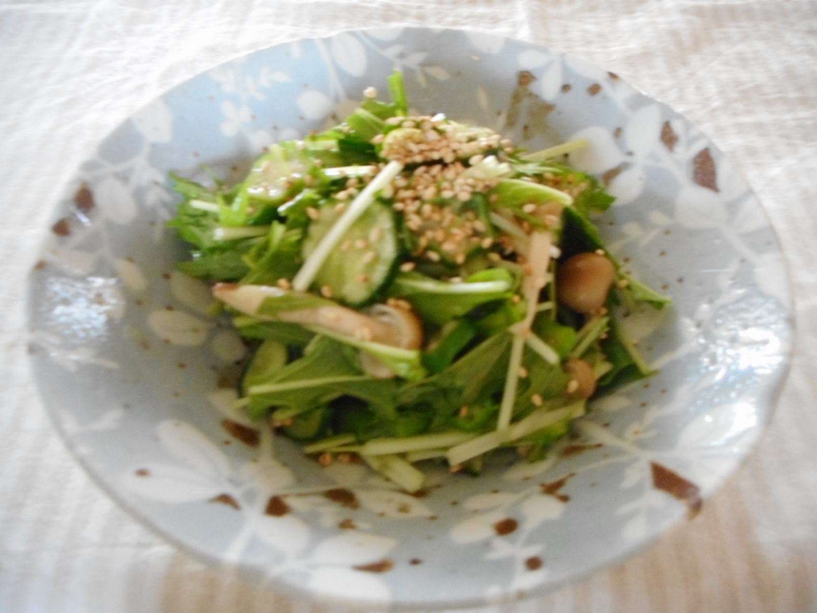 水菜とキュウリとオクラのサラダ レシピ 作り方 By Mococo05 楽天レシピ