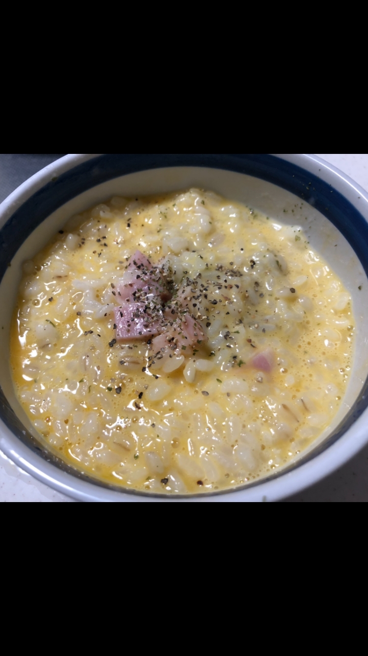 電子レンジでカルボナーラ丼