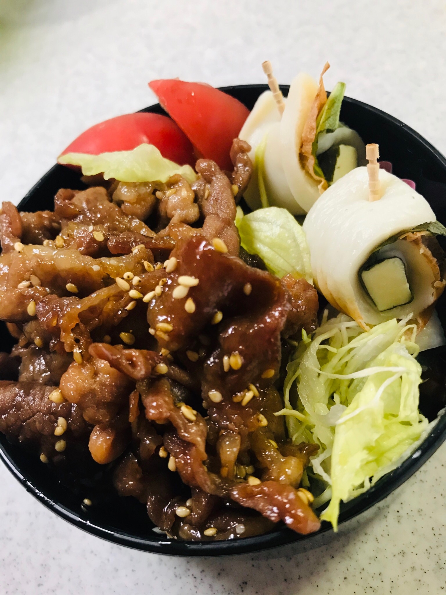 うちの豚丼 お弁当に入れてみた レシピ 作り方 By ひよこピッピ 楽天レシピ