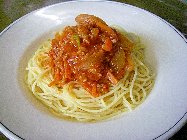 有機パスタソースに一手間!美味しいトマトパスタ!