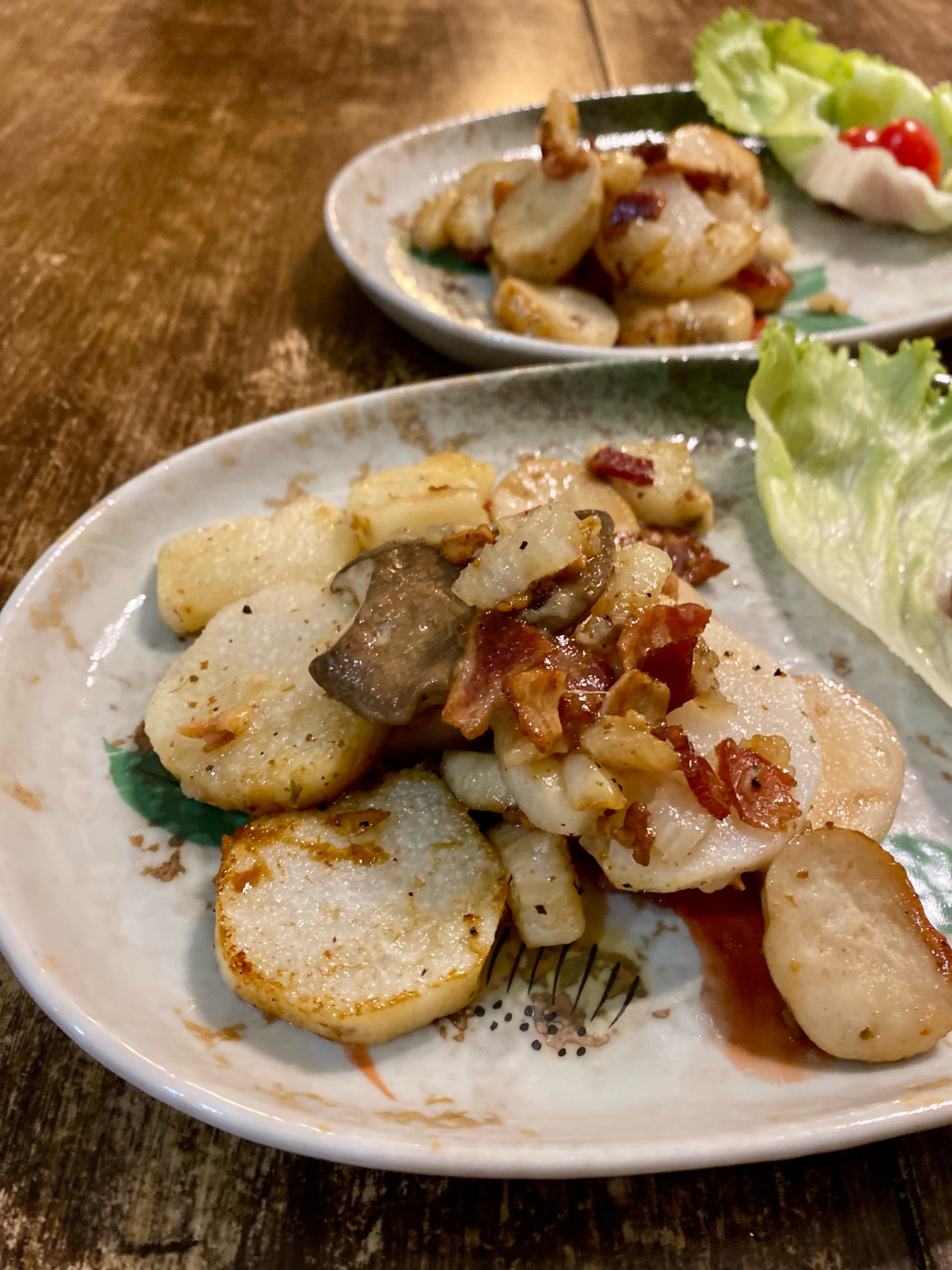 ながいもとエリンギのスパイス炒め♬