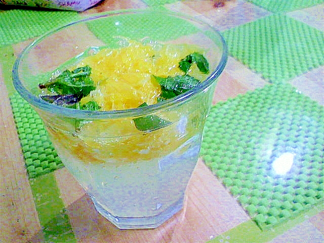 柑橘類のミントソーダ