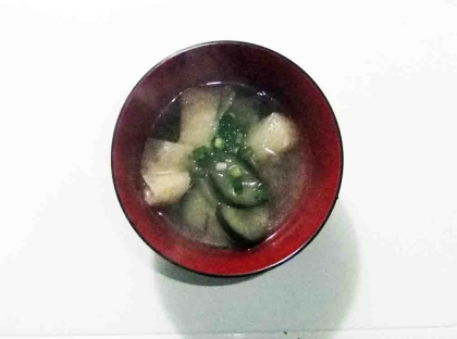 簡単✿茄子＆油揚げの味噌汁✿