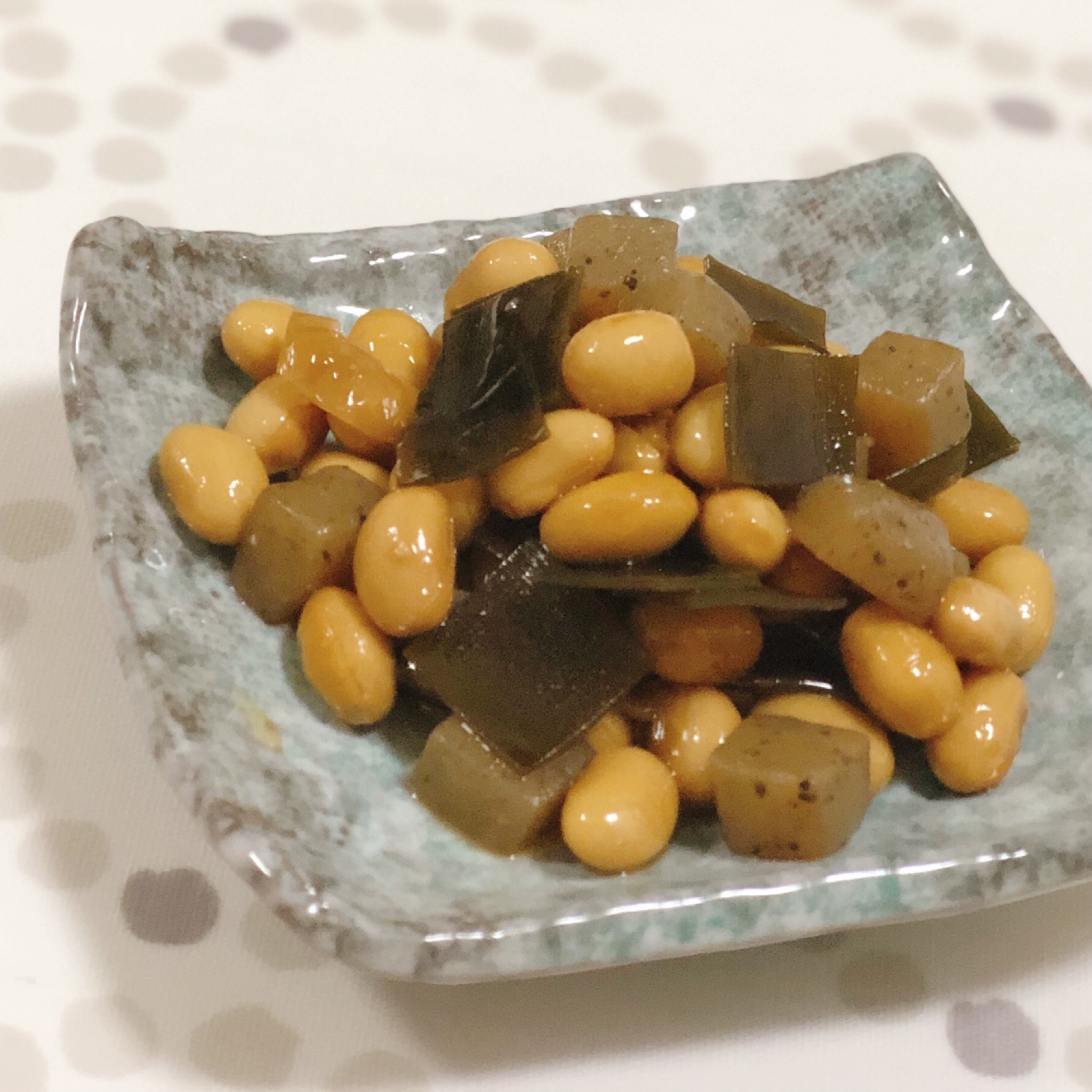 大豆とこんにゃくの昆布煮♩水煮缶で下茹でなし☆