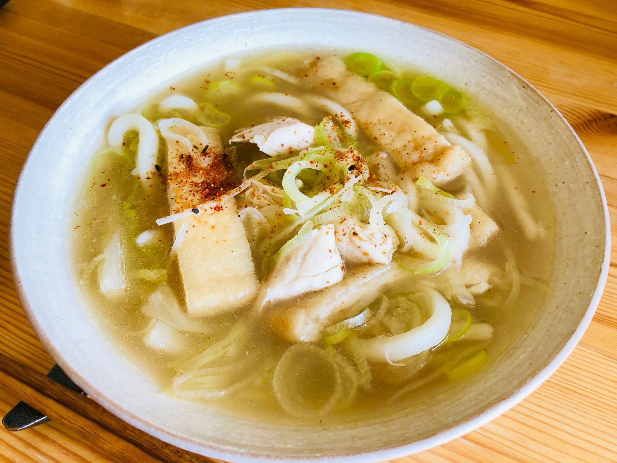 温まります〜☆刻み鶏南蛮うどん