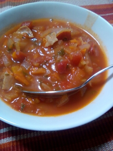 ベーコンとセロリのトマトスープ レシピ 作り方 By Hasueki 楽天レシピ