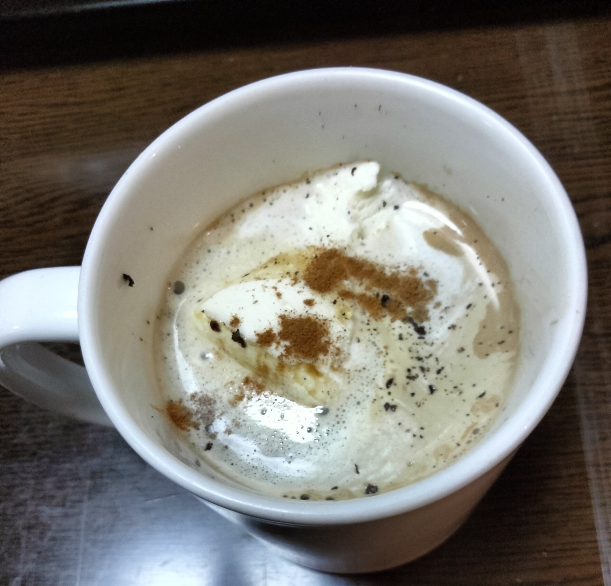 カフェオレ バニラアイス黒胡椒シナモン