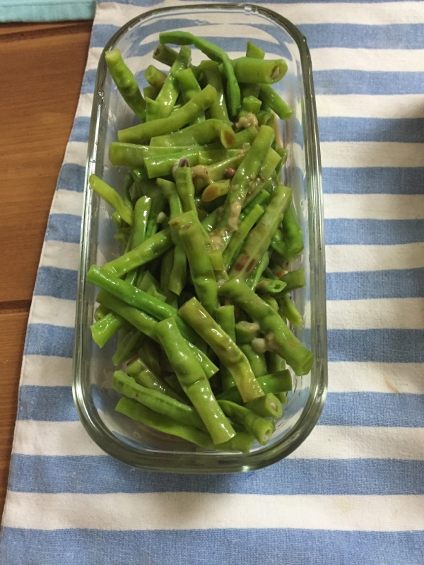 ささげ豆のさっぱりポン酢わさび和え