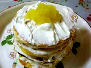 忙しいけど手作りしたい時に ホットケーキタワー レシピ 作り方 By ぱぷぺぽ 楽天レシピ