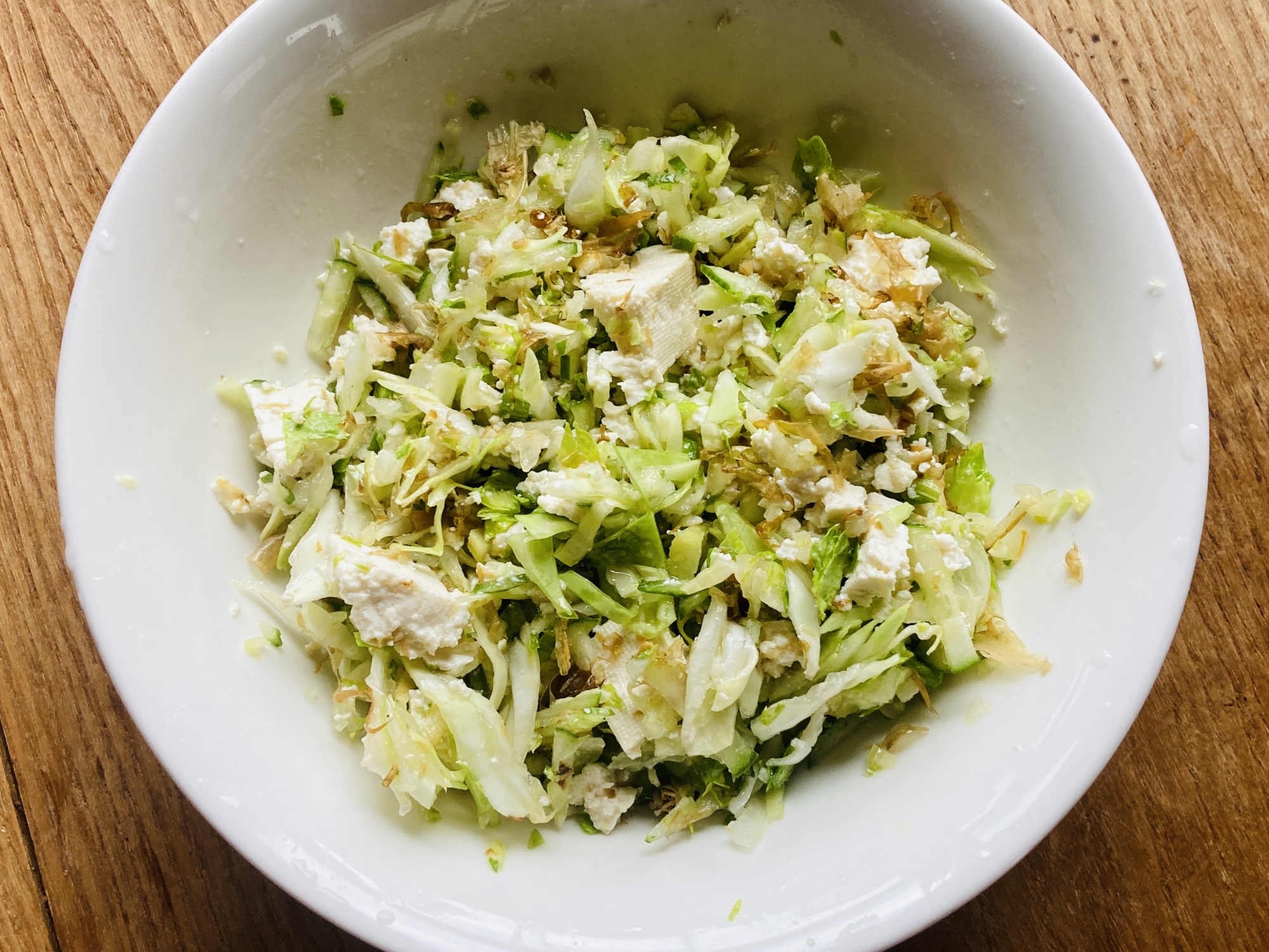 豆腐と鰹節の和風サラダ