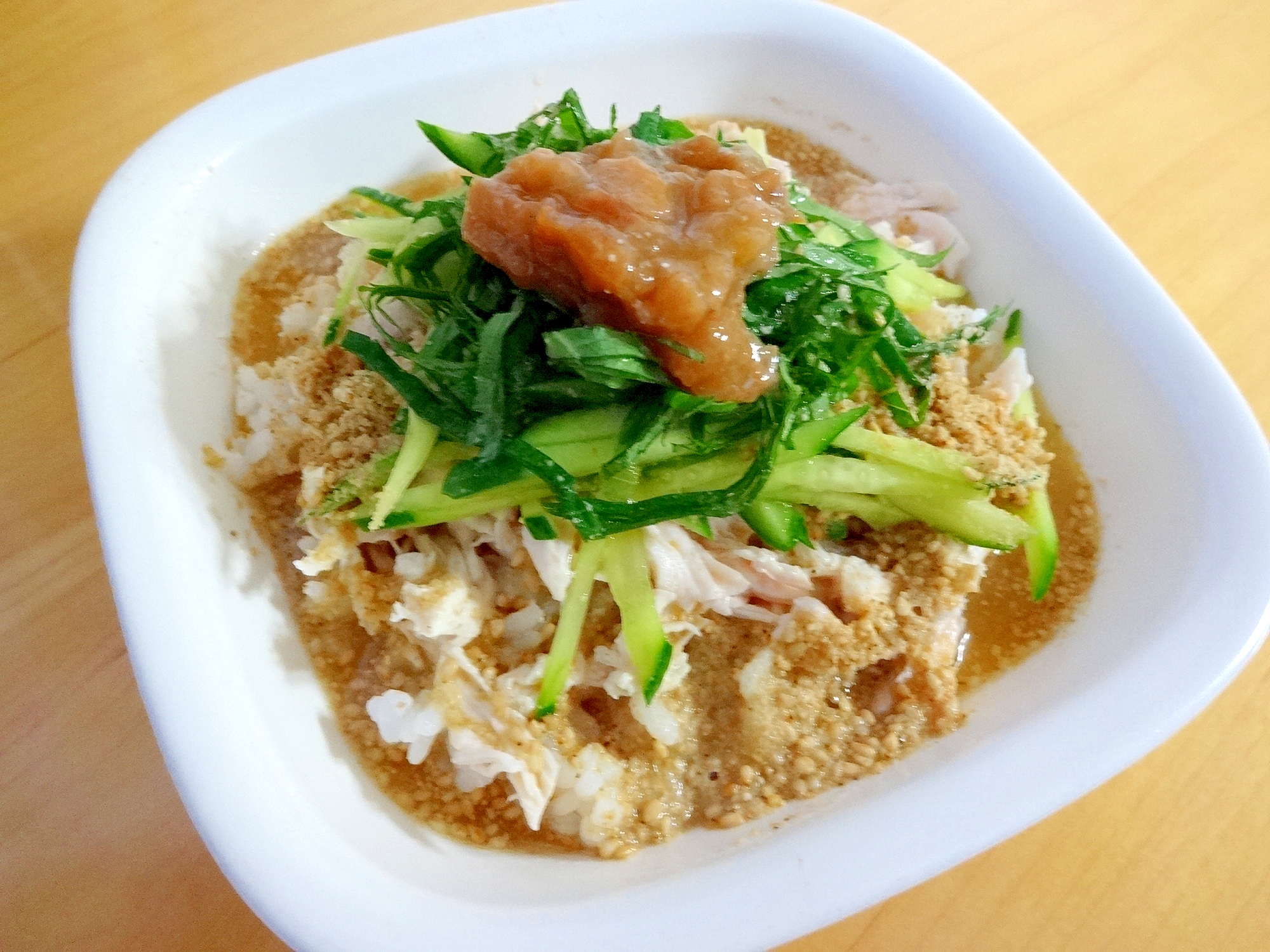 ささ身☆さっぱり冷汁ご飯