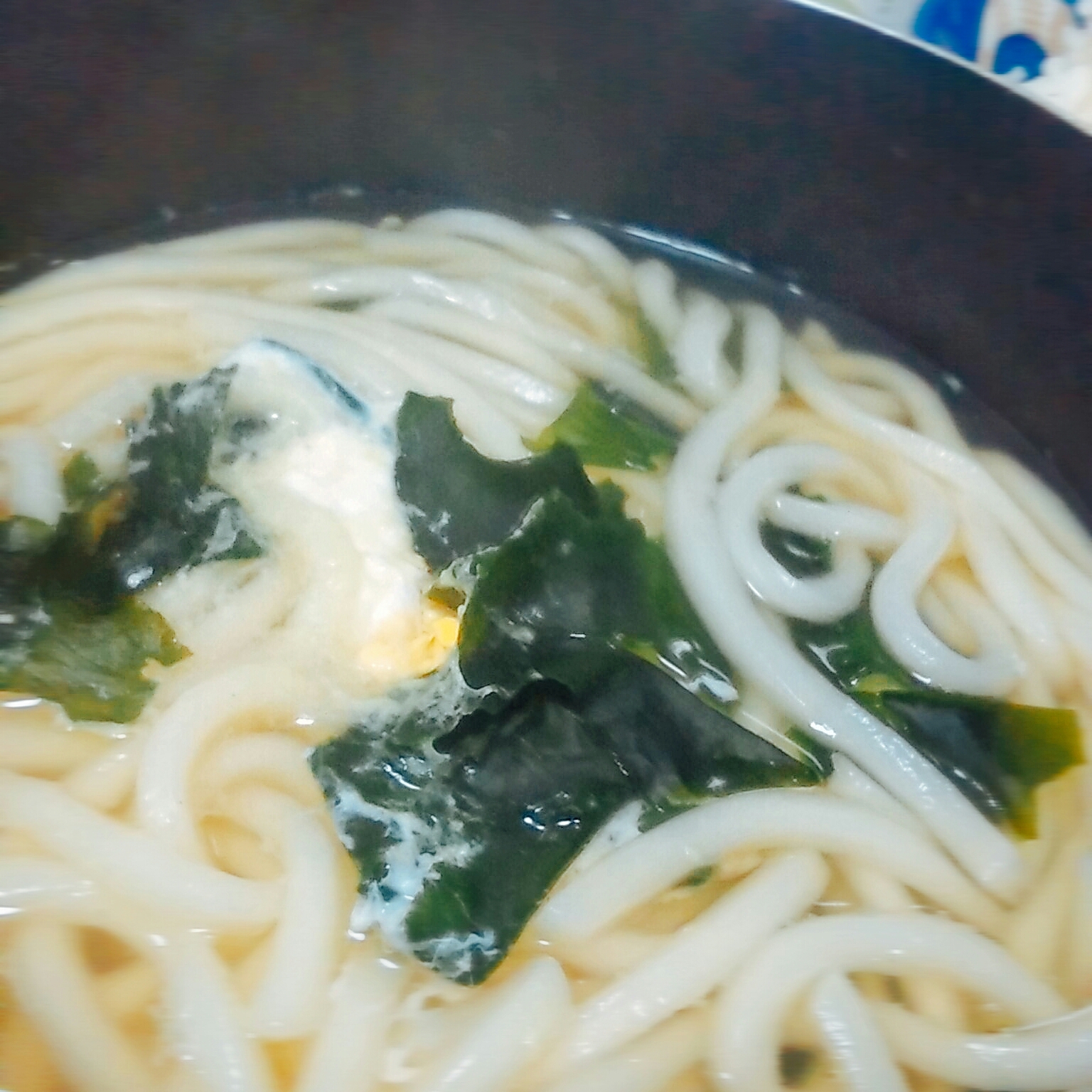 わかめと卵のうどん