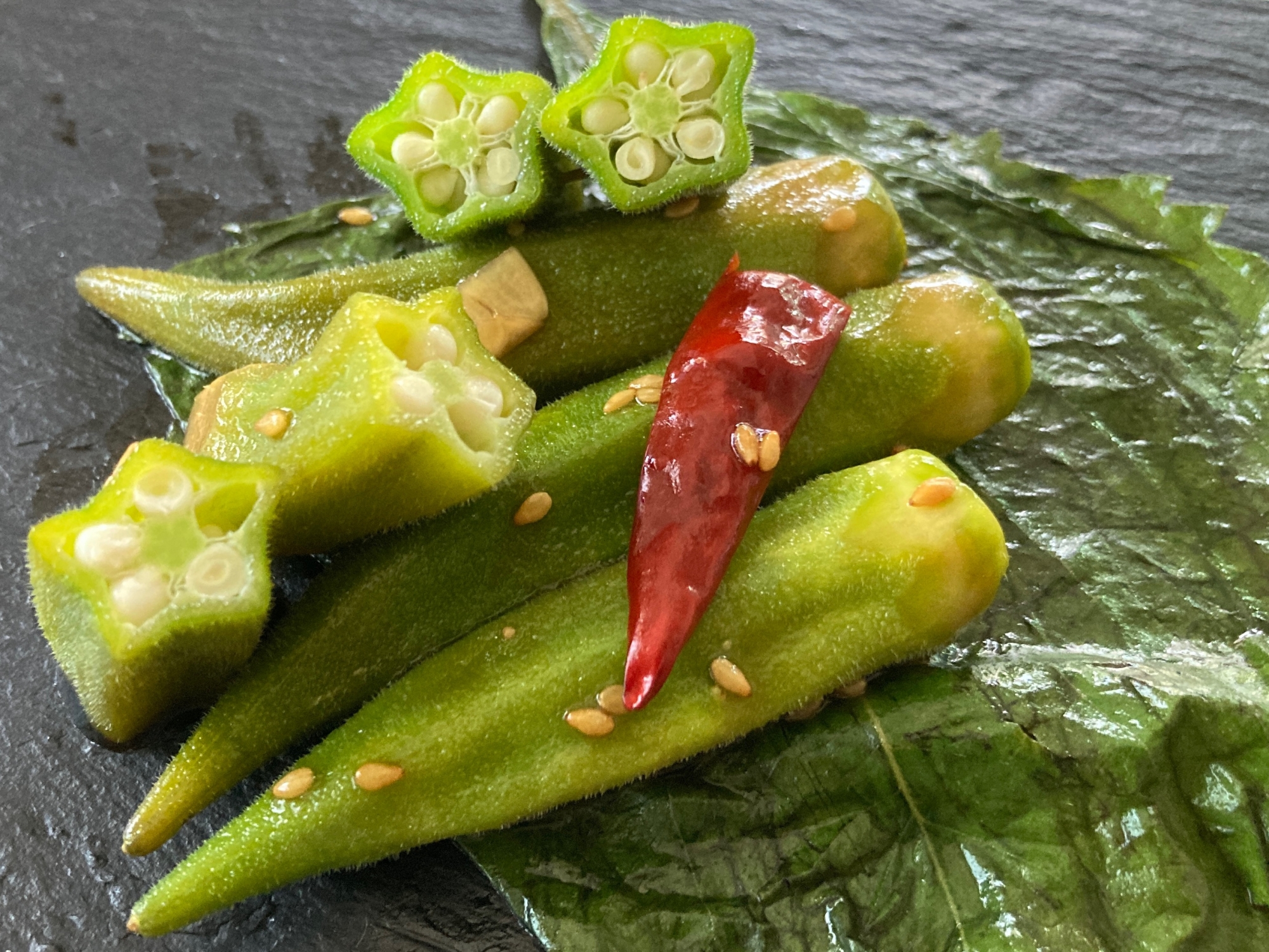 【オクラ消費】おくらのニンニク醤油漬け