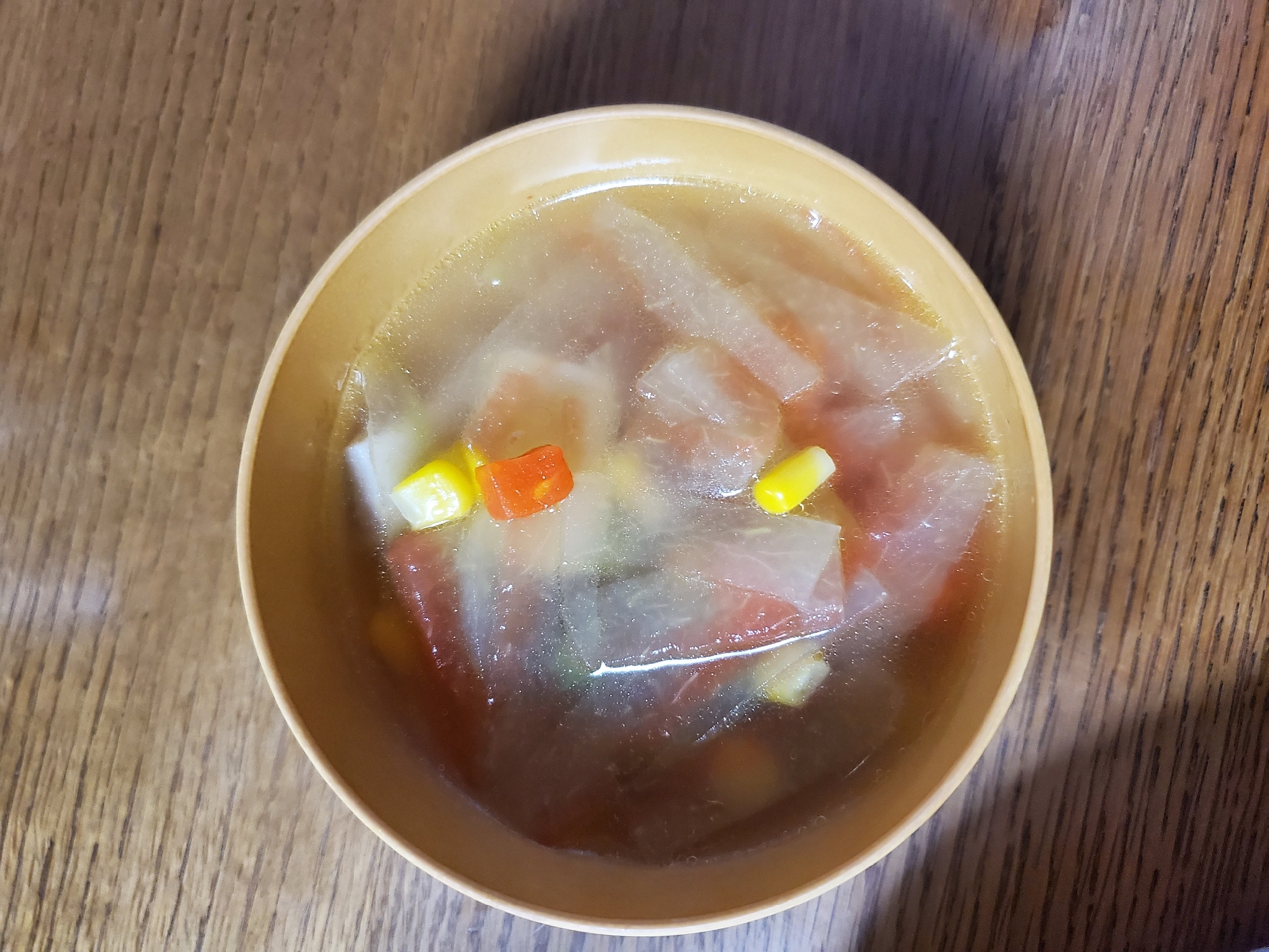 スイカの皮と高野豆腐のスープ