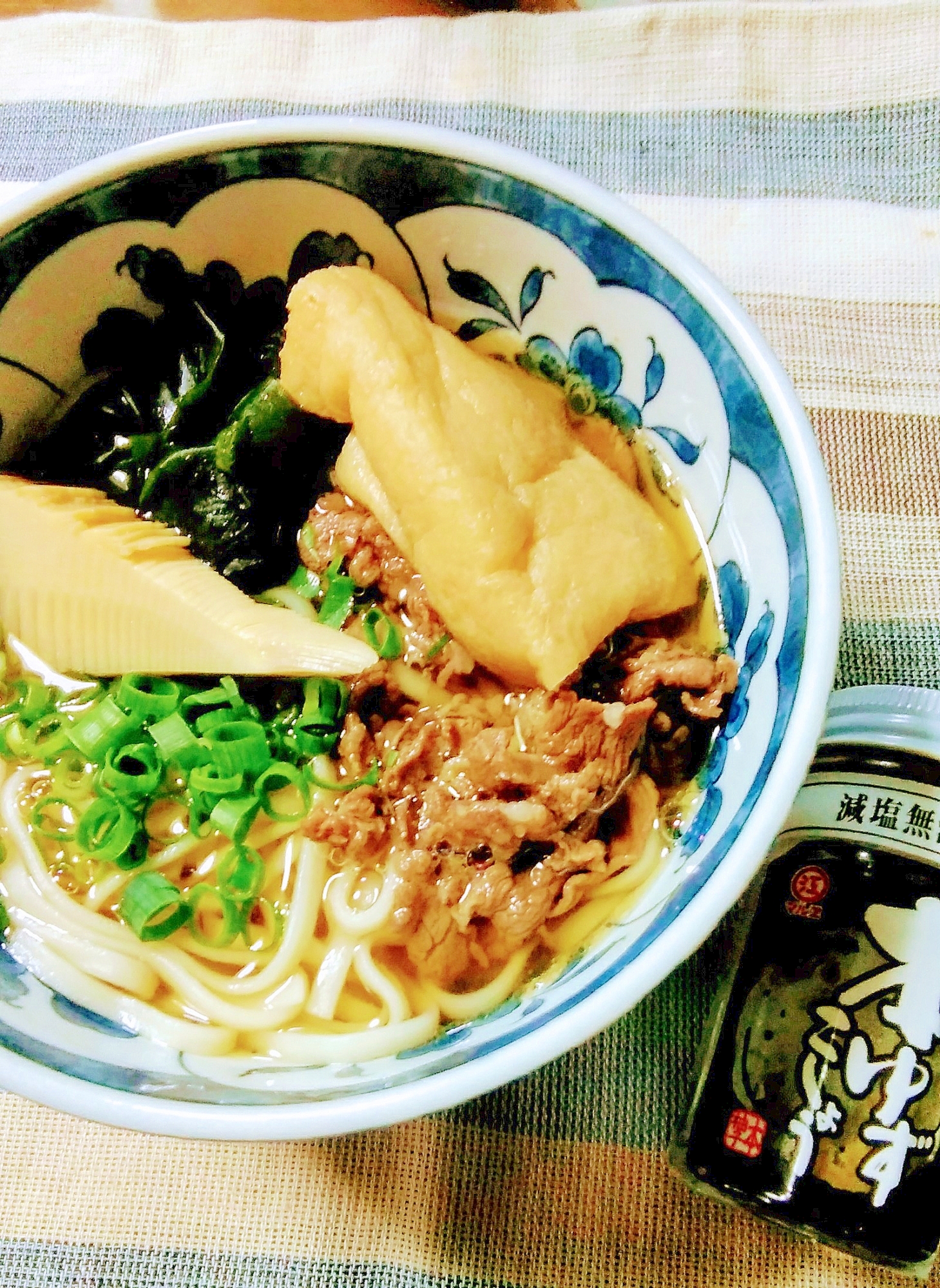 我が家のお好みうどん♥揚げと新たけのこ入り