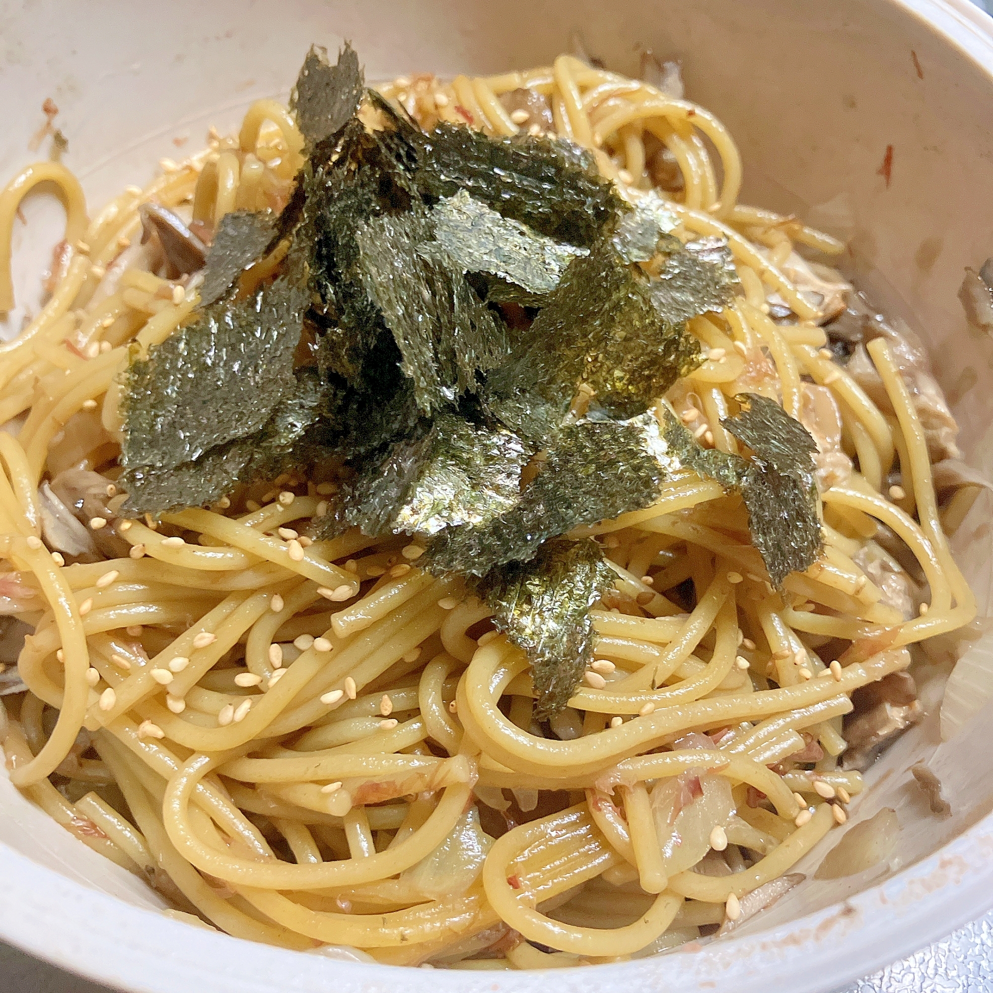 レンジでつくる！舞茸の和風パスタ