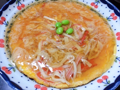 ♪甘酢餡で美味い♡カニカマとねぎの簡単かに玉♪