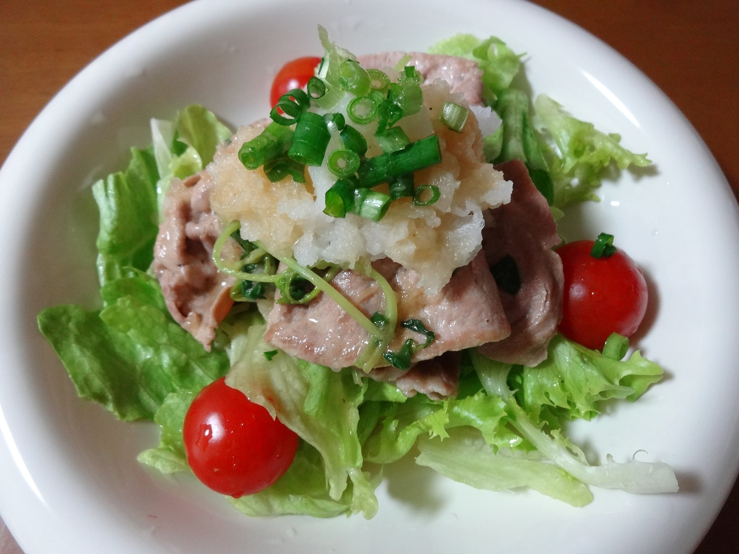 大根おろしであっさり！豚肉豆苗炒め