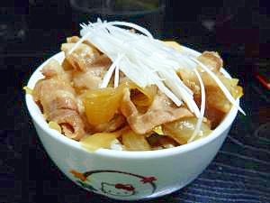 ヘルシー 牛丼白髪ねぎ入り ３８０ｋｃａｌ ８分 レシピ 作り方 By ぱるる９９８１ 楽天レシピ