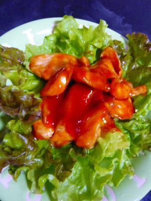 簡単☆甘めな鶏肉ケッチャップ炒め