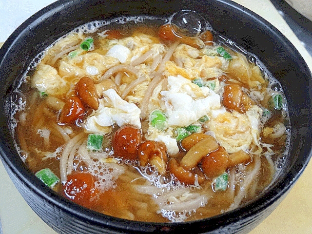 ランチメニュー なめこ卵とじそば レシピ 作り方 By Startrek 楽天レシピ