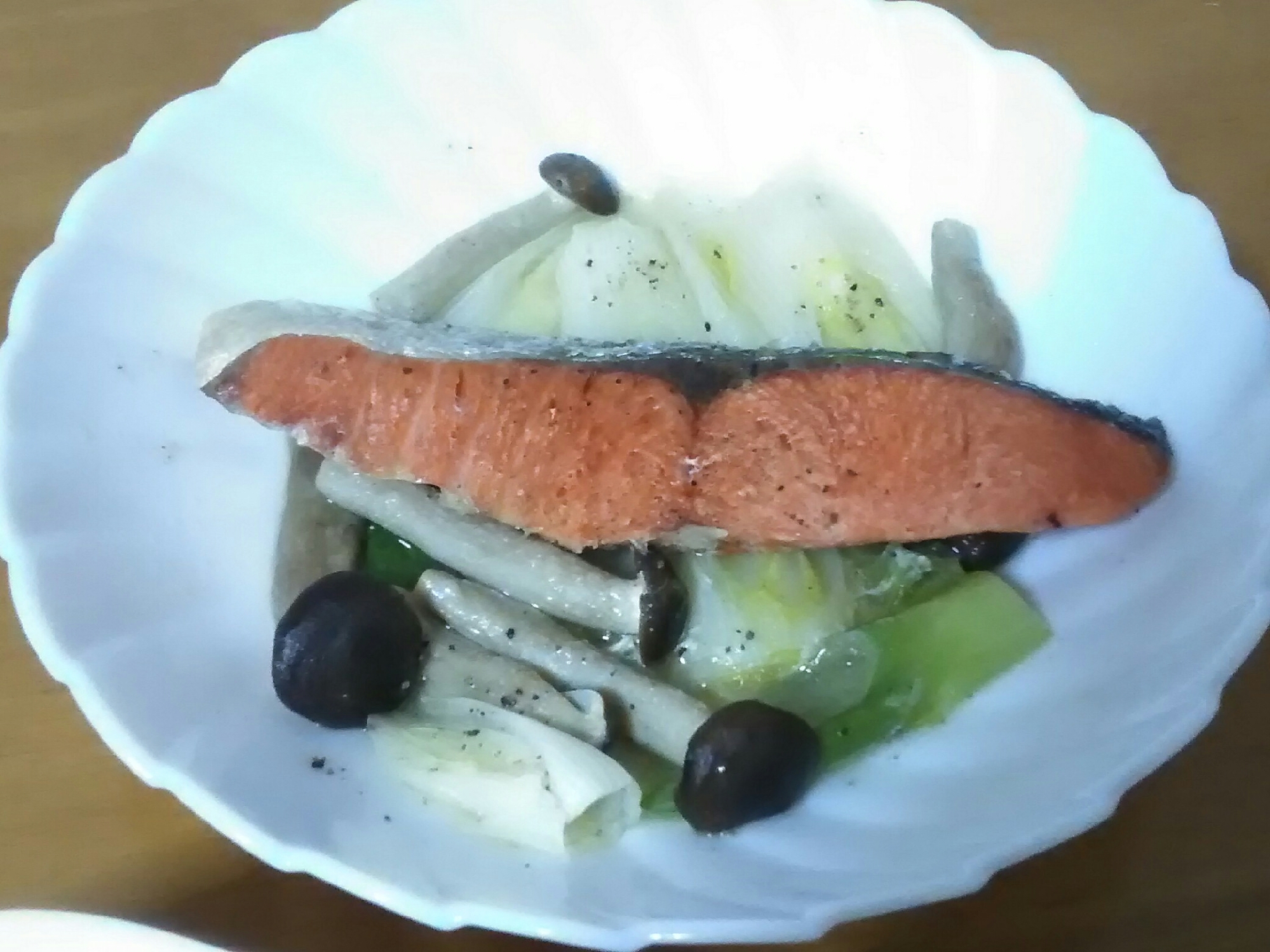 鮭と野菜のレンチン蒸し