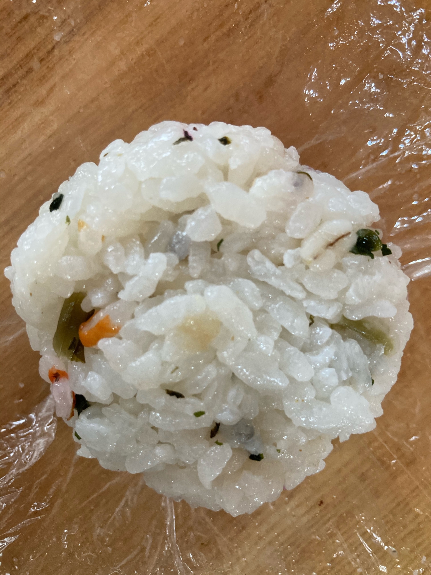 野沢菜しらすおにぎり