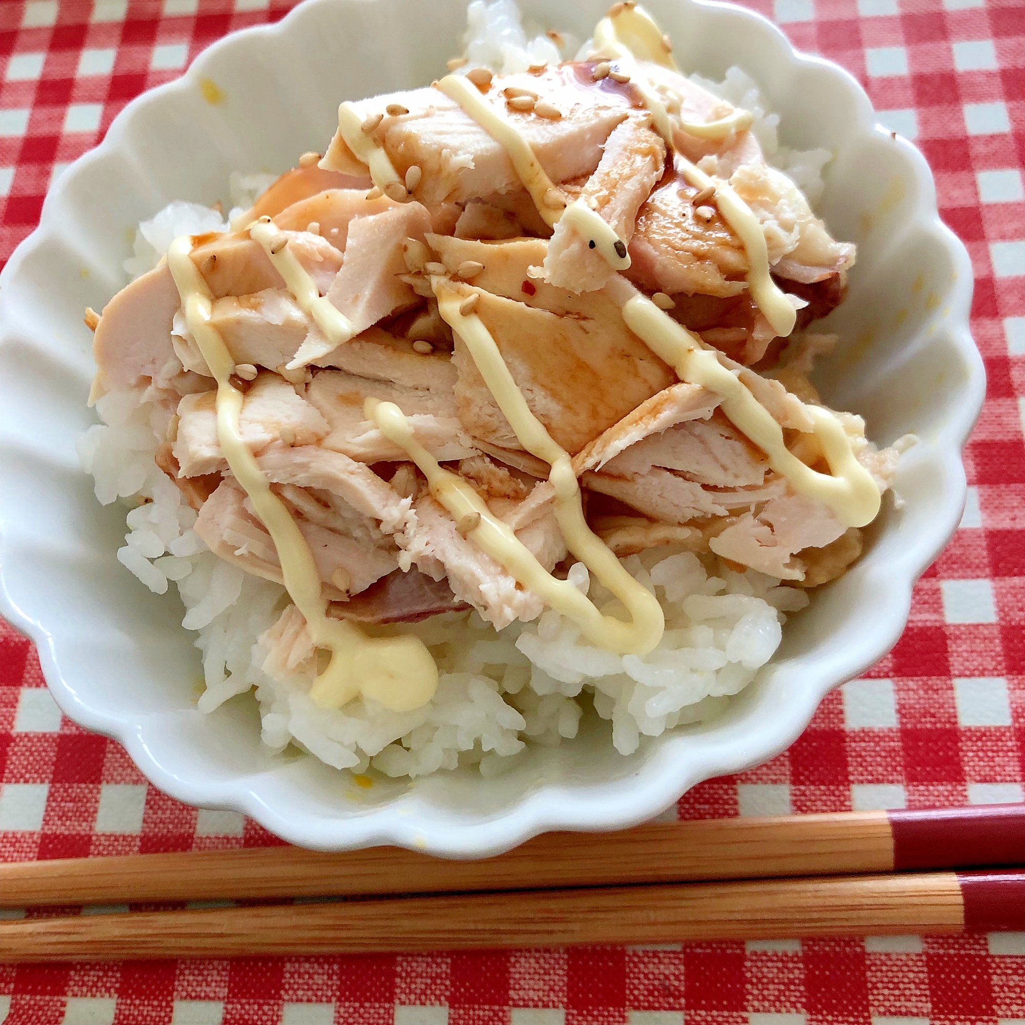 鶏ハムの丼★