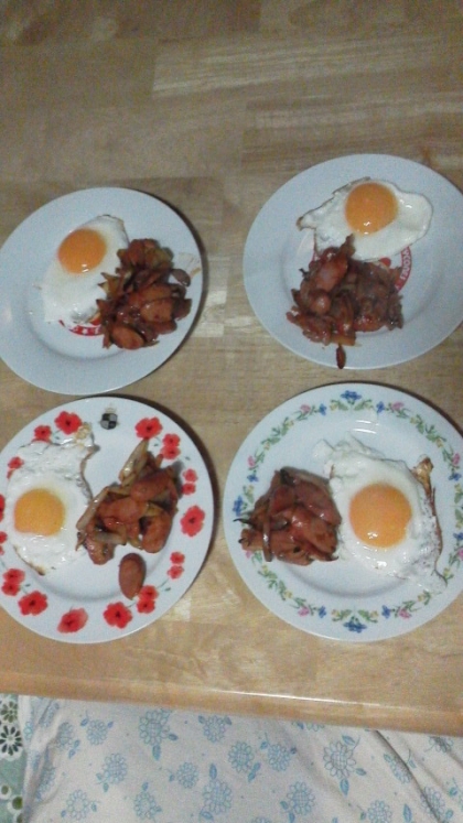 朝食に作りました。