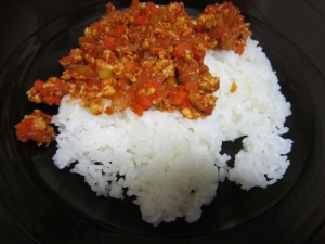 鶏ひき肉DEキーマカレー