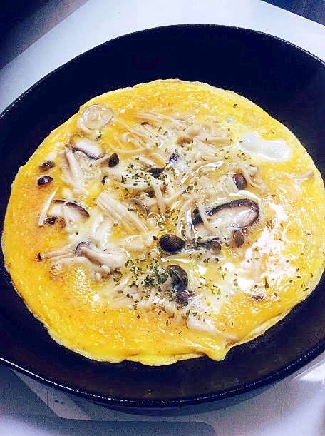 塩きのこアレンジ オープンオムレツ レシピ 作り方 By あさこんぶ 楽天レシピ 塩きのこアレンジ オープンオムレツ レシピ 作り方 By あさこんぶ 楽天レシピ