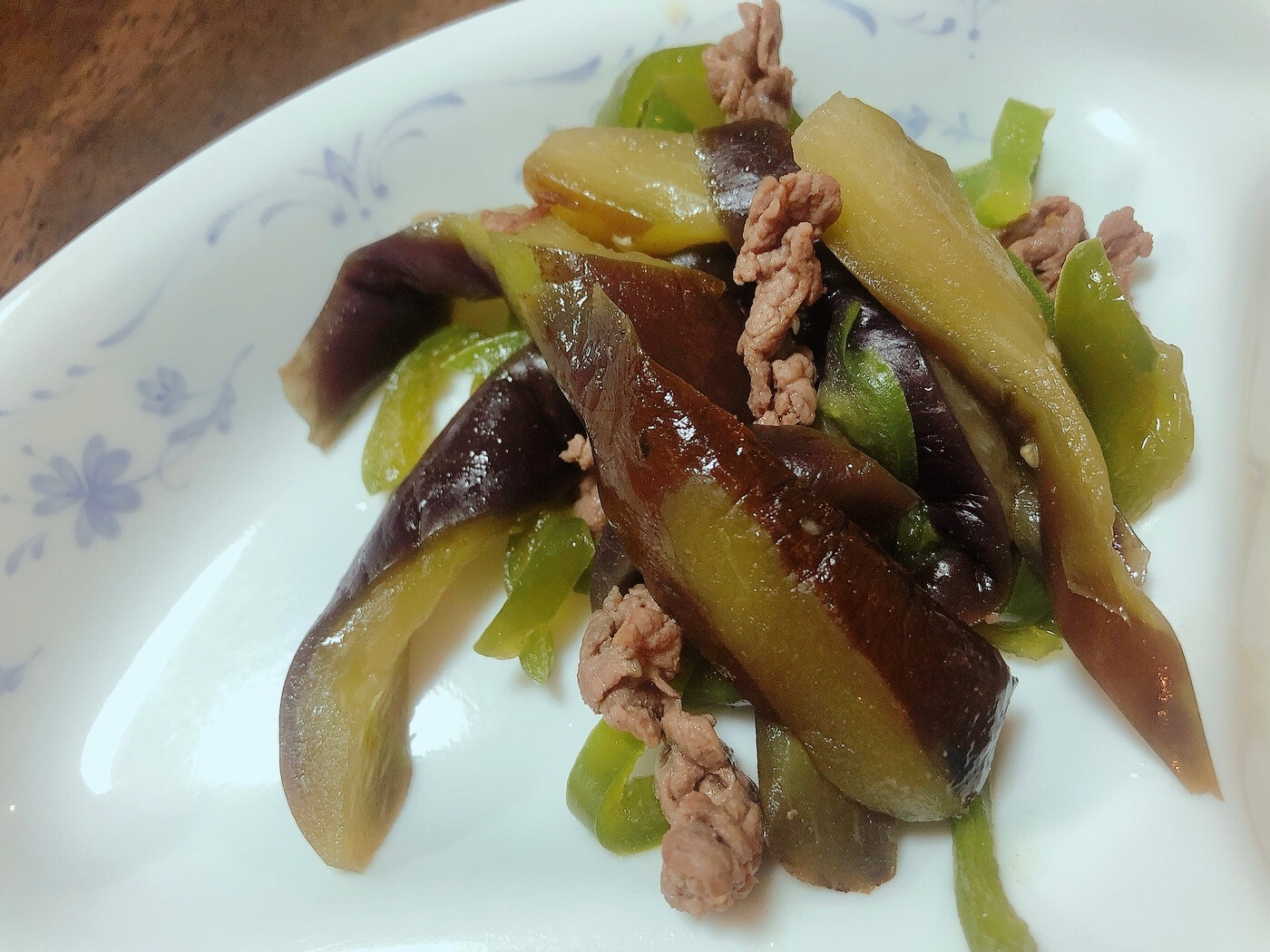 茄子とピーマンの牛肉炒め