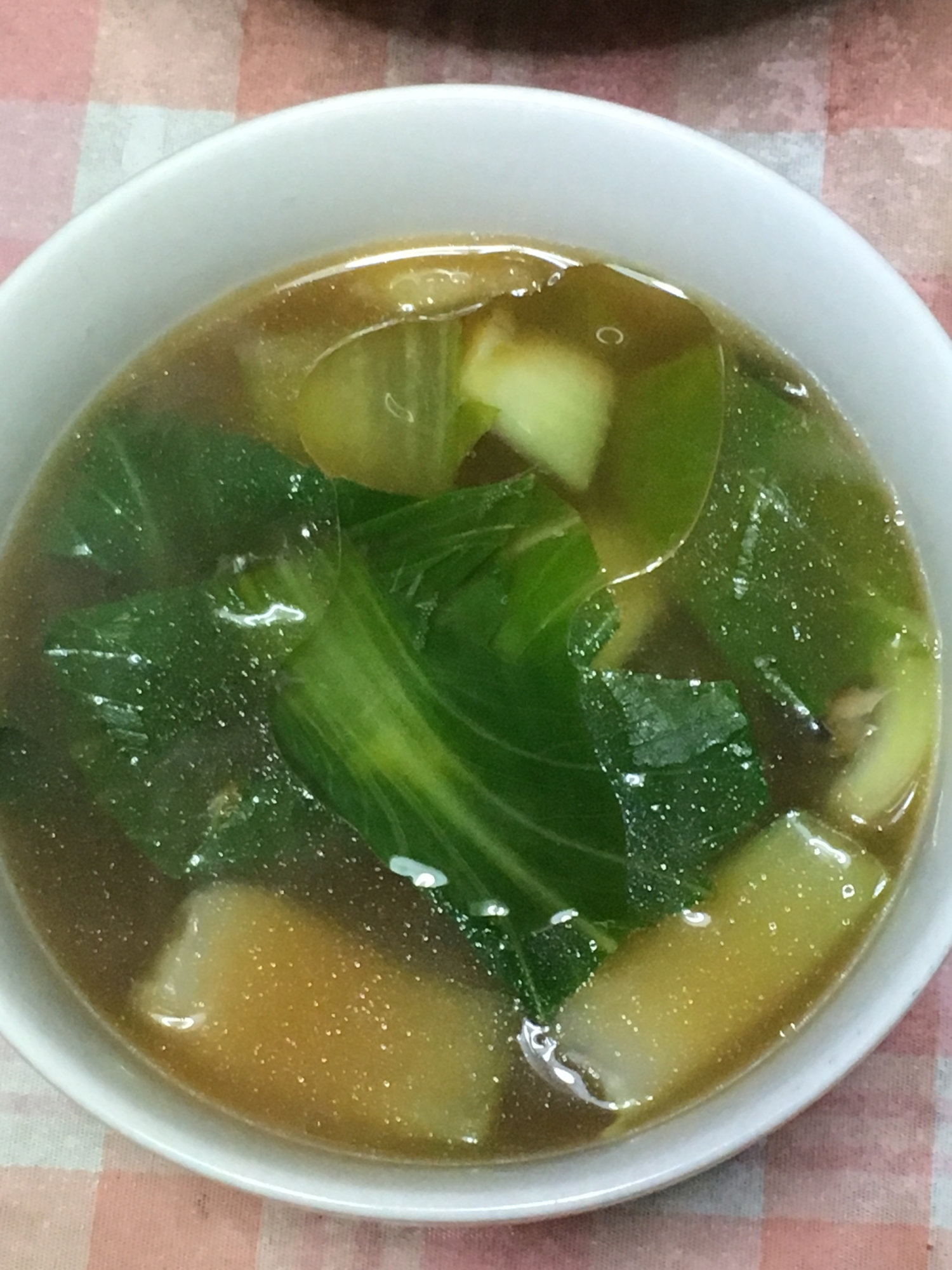 MCTオイルと青梗菜のスープ
