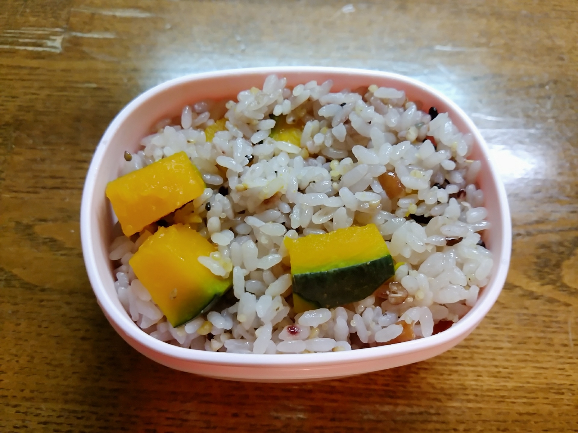 雑穀米と南瓜の炒めご飯